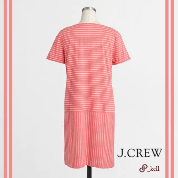 J. Crew Factory Striped T-Shirt Dress Size L NWT - Picture 2 of 5